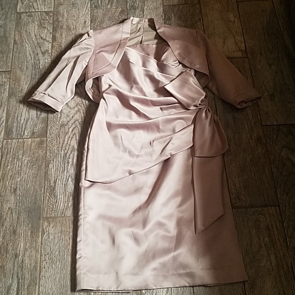 Nude strapless. Bride dress W/JACKET - Picture 1 of 4